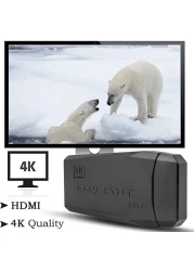 2.4G Wireless Controller Gamepad Console Stick Plug and Play Video Game Stick with 10000+ Games 9 Classic Emulators 4K High Definition HDMI Output for TV with Dual 2.4G Wireless Controllers