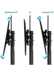 Homey Tech IBX-1500 Mobile/Rolling TV Cart &acirc;&euro;&ldquo; Tilt +15&Acirc;&deg; to -15&Acirc;&deg;, Lockable Wheels, Fits 32-65 Inch TVs (Max 50kg, VESA 600x400mm), Includes Camera Rack