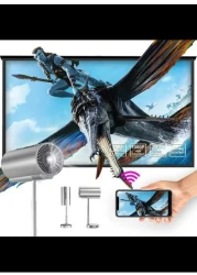 Android Smart WIFI Mini Projector with Electric Focus 720P Wall Projection for Home Office Small Theater 4K bedroom LED Lamp