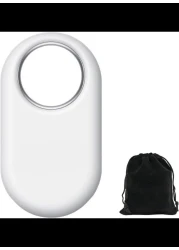 Smart Tag 2 (2023) Bluetooth + UWB, IP67 Water and Dust Resistant, Findable via App, 1.5 Year Battery Life -, Includes Carrying Pouch (White)