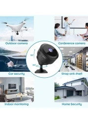 Hidden Camera Wireless Mini Spy Camera 1080P HD WiFi Hidden Cam with Motion Detection Small Nanny Cam for Home Security, Pets
