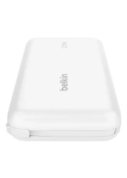 Belkin BoostCharge Power Bank with Integrated Cable White 10000mAh 20W