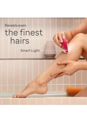 آلة إزالة الشعر Braun Silk-épil 3 SE 3-000 للنساء لإزالة الشعر لفترة طويلة مع 20 ملقط MicroGrip وSmartLight للدقة وسلك للاستخدام المستمر - أبيض