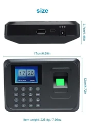 Biometric Fingerprint Password Attendance Machine Employee Check-in Recorder Fingerprint Time Clock for Office &amp; Small Business Easy Installation &amp; Accurate Time Tracking