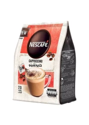 نسكافيه مزيج قهوة الكابتشينو الرغوي مع رشات الشوكولاطه 19.3 غرام حزمة من 20