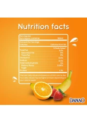 Danao Orange Banana And Strawberry Juice Drink With Milk 180ml Pack of 6