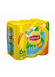 Lipton Zero Sugar Peach Iced Tea 320ml Pack of 6