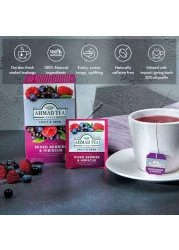 Ahmad Tea Fruit and Herb Infusion Mixed Berries and Hibiscus Flavoured Tea Bags 20 Tea Bags