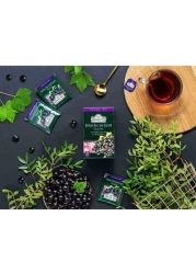 أحمد تي شاي أسود بنكهة الكشمش الأسود مع قطع الفاكهة، 20 كيس شاي