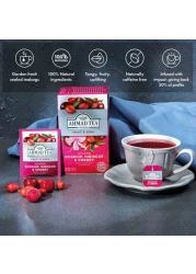 Ahmad Tea Fruit and Herb Infusion Rosehip and Hibiscus with Cherry Flavoured Tea Bags 20 Tea Bags