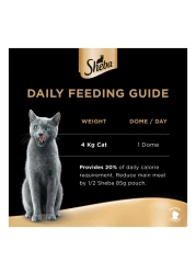 شيبا فيليه طعام رطب للقطط من بنكهة الدجاج المبشور الطبيعي في المرق، 60 غرام