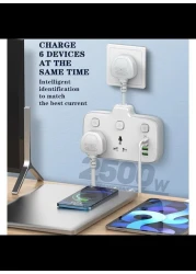 Radiotronics 2 AC Outlets Portable Electrical Extension Socket