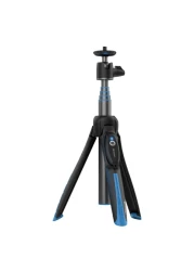 بنرو مي فوتو BK15 حامل ثلاثي القوائم صغير وعصا سيلفي مع جهاز تحكم عن بُعد - أسود وأزرق-