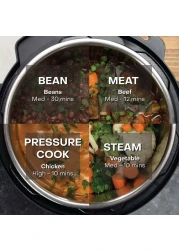 نوتريكوك سمارت بوت قدر بضغط كهربائي 2 NC-SP208K - أسود 8 لتر