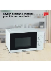 Impex 20L Microwave Oven - 700W Power, 5 Power Levels, 1100W Consumption, 2-Year Warranty, 50Hz/60Hz Frequency, Efficient Cooking Appliance with 20 Liters Capacity - MO 8101A