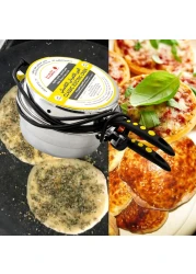 فرن صانع الخبز العربي مع عناصر تسخين إيطالية، سعة 5.5 لتر، 28 سم، فرن كهربائي صغير للخبز المسطح - خبز البيتا والروتي والبيتزا الصغيرة والمزيد