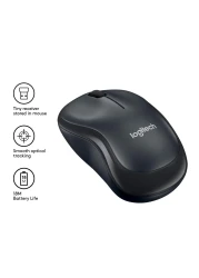 لوجيتك فأرة M220 لاسلكية صامتة - أسود