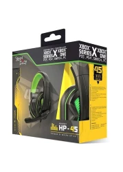 ستيل بلاي إتش بي-45 سماعات ألعاب سلكية بتصميم يوضع فوق الأذن وصوت ستيريو مزودة بميكروفون - أسود