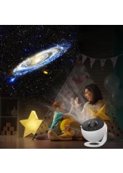 FIPKA Star Projector night light,12 in 1 Planetarium Star Projector Realistic Starry Sky Night Light,360 &deg;Rotation,Timing,Mute Design,Projection Effect for Bedroom