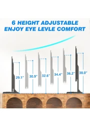 Rfiver Table Top TV Stand with Height Adjustable TV Legs for Most 37 to 86 Inch Flat or Curved TVs, Load Capacity 150 lbs, VESA 800x600mm, Black