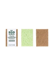 Martini Spa Mr. Eco Double Action Cellulose Sponge Natural Fiber 30g Pack of 2