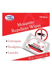 كول أند مناديل طاردة للبعوض، 10 مناديل، حزمة من 2
