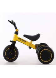 دراجة توازن بلاستيكية للأطفال 3 في 1 ودراجة ثلاثية العجلات - دراجة ثلاثية العجلات قابلة للتعديل للأطفال الصغار من سن 1 إلى 4 سنوات، آمنة ومتينة وممتعة، تعلم التوازن والركوب والاستكشاف