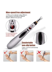 Acupuncture Pen 3-in-1 Electronic Meridian Energy Pen Massager , Electric Laser Acupuncture Machine , Therapy Pain Relief Tool , Meridian Pulse Massager for Pain Relief and Muscle Relaxation