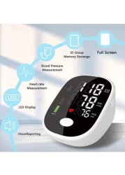 Radiotronics Upper Arm Blood Pressure Monitor, Automatic Display Digital BP Machine with Speaker for Home Use