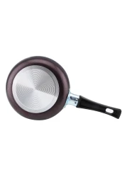 مقلاة البيض مع ملعقة تقليب 14 سم - أسود وفضي