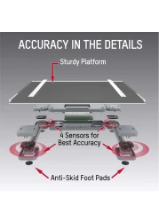 Taylor Digital Body Composition Scale, Bathroom Scale for Body Weight, Measures Body Fat, Body Water &amp; Muscle Mass, 8 User Recognition, Normal &amp; Athlete Modes, FSA HSA Eligible, 400 lb Capacity, Black