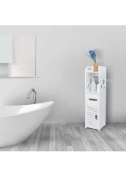 LINGWEI Bathroom Storage Corner Floor Cabinet Thin Toilet Vanity Cabinet Towel Storage Shelf for Paper Holder Washstand Storage