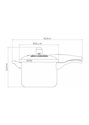 ترامونتينا فانكوفر إفكت طنجرة ضغط 4.5 لتر، 20 سم - أسود