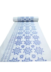 رول سفرة 10 كجم، رول سفرة جميل للاستخدام مرة واحدة - زهرة زرقاء