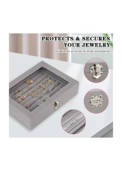 صندوق خشبي زجاجي مكون من 6 فتحات لتخزين الساعات مع منظم تخزين للساعات باللون الأحمر الكرزي مع غطاء عرض زجاجي ومشبك قفل وحافظة مجوهرات هدية ورف عرض مخملي وحافظة تخزين