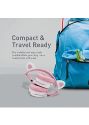 سماعة رأس لاسلكية للأطفال على طراز Kawaii من KidSafe