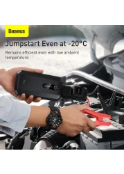 1000A UltraSafe Car Battery Jump Starter, 12V Battery Pack, Portable Charger with Jumper Cables for 4.0L Gasoline &amp; 2.5L Diesel Engines, Built-in 10000mAh Power Bank, Compact &amp; Reliable.