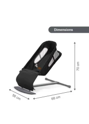 TEKNUM Baby Bouncer / Recliner Seat w/ Grab Toys - Black