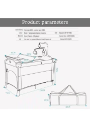 Teknum 4 in 1 Baby Bedside Co - Sleeper Bassinet and Playpen wt Rocker Navy Blue