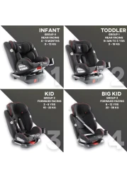 Teknum Evolve 360 Car Seat 0 - 12yrs Black