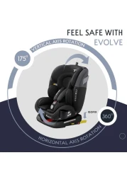 Teknum Evolve 360&deg; Car Seat 0 - 12yrs Black with Isofix