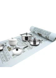 10KG Disposable Sofra Roll, Beautiful Sofra Table Sheet Rolls - Brown Arabian Coffee