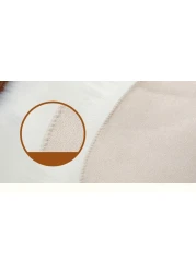 Super Soft Rabbit Fur Round Living Room Carpet With Anti Slip Bottom (Size 80CM)