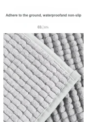 Mei Lifestyle Soft Microfiber Bath Mat, Quick-Dry, Absorbent Chenille with Rubber Backin, Machine Washable Bathroom Mat, Peach