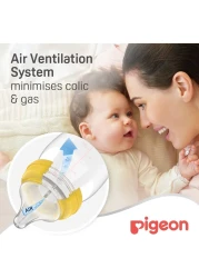 Pigeon SofTouch Peristaltic Plus Wide Neck Silicone Teat 01869 Large Clear 2 PCS