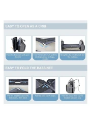 حقيبة حفاضات الأطفال حقيبة سفر مقاومة للماء مع مقعد وحقيبة تغيير للأولاد والبنات بسعة كبيرة هدايا أساسية للأطفال حديثي الولادة