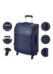 American Tourister Jamaica Spinner Luggage Soft Trolley Navy 58cm