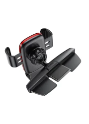 Baseus Aluminum Car Phone Holder CD Slot Auto Lock Gravity Car Mount Compatible With 4.0 6.5 Inch For iPhone 14 Pro Max 13 12 11 SE X And Many More Black