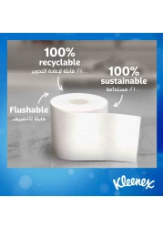 Kleenex Dry Soft Toilet Tissue Paper 2 Ply 12 Rolls x 200 Sheets Embossed Bathroom Tissue With A Touch Of Cotton