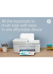 إتش بي ديسك جت إنك بلس 4120 طابعة الكل-في-واحد لاسلكية للطبع والنسخ والمسح الضوئي وإرسال الفاكس من الأجهزة المحمولة - أبيض